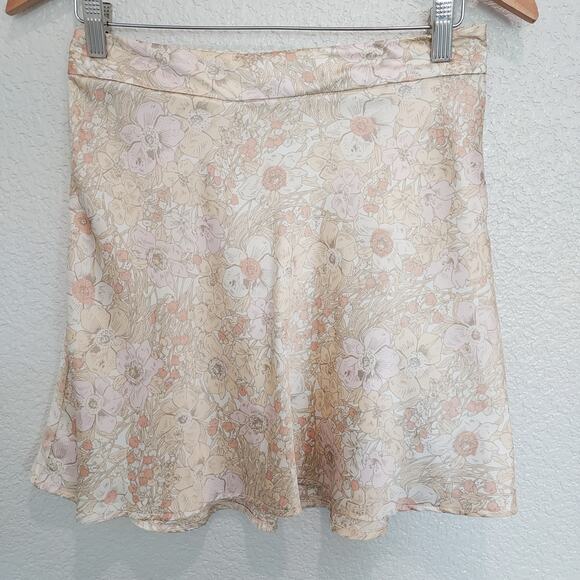Free People Dresses & Skirts - Free People Silky Yellow Mini Skirt Size 2